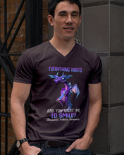 Load image into Gallery viewer, Everything Hurt And You Want Me To Smile Trending Guys V-Neck
