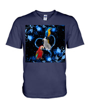 Load image into Gallery viewer, Lovely Phone Case Twinkling Blue Heart Gift For Parrots Lovers Guys V-Neck