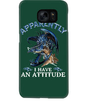 Load image into Gallery viewer, Apparently I Have An Attitude Blue Dragon Phone case