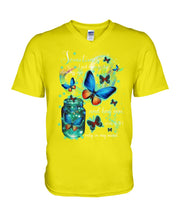 Load image into Gallery viewer, Butterfly Close My Eyes And Hug You Gift For Women Guys V-Neck