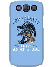 Load image into Gallery viewer, Apparently I Have An Attitude Blue Dragon Phone case