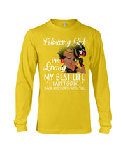Load image into Gallery viewer, Betty Boop February Girl Living My Best Life Birthday Meaningful Gift Unisex Long Sleeve