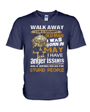 Load image into Gallery viewer, I Am A May Grumpy Old Man Custom Design For Birthday Gift Guys V-Neck