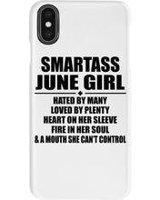 Load image into Gallery viewer, Birthday Gift For Smartass June GirlHeart On Her Sleeve Phone case