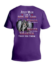 Load image into Gallery viewer, July Man Son Of God Birthday Meaningful Gift For Men Guys V-Neck