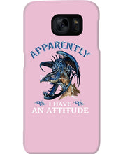 Load image into Gallery viewer, Apparently I Have An Attitude Blue Dragon Phone case
