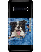 Load image into Gallery viewer, Border Collie In Denim Pocket Gift For Dog Lovers Phone case