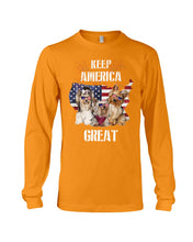 Load image into Gallery viewer, Keep America Great Yorkshire Terrier Gift For Dog Lovers Unisex Long Sleeve