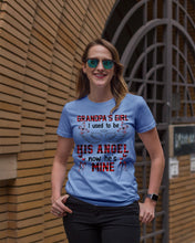 Load image into Gallery viewer, Grandpa's Girl I Used To Be His Angel Gift For Men Ladies Tee