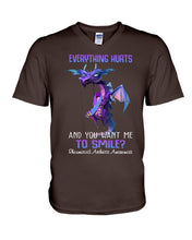 Load image into Gallery viewer, Everything Hurt And You Want Me To Smile Trending Guys V-Neck