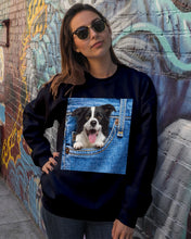 Load image into Gallery viewer, Border Collie In Denim Pocket Gift For Dog Lovers Sweatshirt