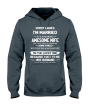 Load image into Gallery viewer, Gift For Husband I'm The Lucky One Because I Get To Be Her Husband Hoodie