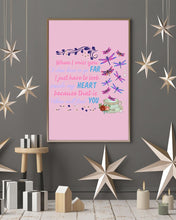 Load image into Gallery viewer, Butterflies When I Miss You I Just Have To Look Inside My Heart Gift For Lover Vertical Poster