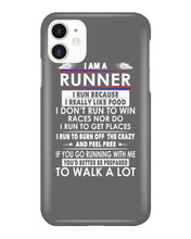 Load image into Gallery viewer, I Am A Runner I Run Because I Really Like Food Custom Design Phone case
