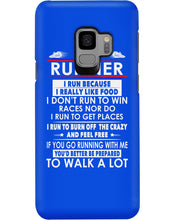 Load image into Gallery viewer, I Am A Runner I Run Because I Really Like Food Custom Design Phone case