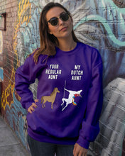 Load image into Gallery viewer, Funny Unicorn Difference Between Your Regular Aunt And My Dutch Aunt Sweatshirt