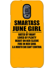 Load image into Gallery viewer, Birthday Gift For Smartass June GirlHeart On Her Sleeve Phone case