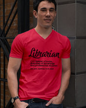 Load image into Gallery viewer, Librarian Keeper Of Books Guardian Of Knowledge Custom Design Guys V-Neck