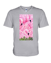 Load image into Gallery viewer, Beautiful Flamingo And Feather Gift For Flamingo Lovers Guys V-Neck
