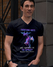 Load image into Gallery viewer, Everything Hurt And You Want Me To Smile Trending Guys V-Neck
