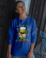 Load image into Gallery viewer, Baseball Drink Beer Day St Patrick's Day Gift For Baseball Lovers Unisex Long Sleeve
