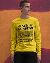 Load image into Gallery viewer, Cute Coffee Cup Shh I’m Napping Please Do Not Disturb Gift For Nurse Unisex Long Sleeve
