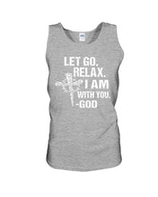 Load image into Gallery viewer, Let You Relax I Am With You Gray Background Unisex Tank Top
