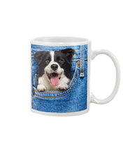 Load image into Gallery viewer, Border Collie In Denim Pocket Gift For Dog Lovers Mug
