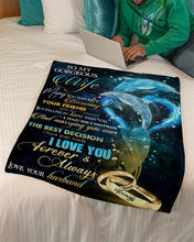 Load image into Gallery viewer, Anniversary Gift For Wife   Love You Forever And Always  Custom Design Fleece Blanket
