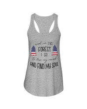 Load image into Gallery viewer, Lose My Mind And Find My Soul US Flag Christmas Tree Design Ladies Flowy Tank
