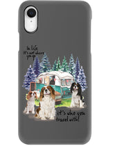 Load image into Gallery viewer, Cavalier King It's Who You Travel With Gift For Dog Lovers Phone case

