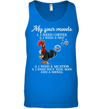 Load image into Gallery viewer, I Need Coffee A Nap A Vacation Duct Tape Hope And A Showel Unisex Tank Top
