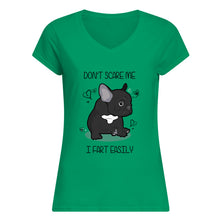 Load image into Gallery viewer, Don't Scare Me I Fart Easily Gift For Dog Lovers Ladies V-Neck
