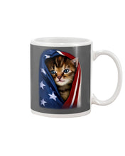 Load image into Gallery viewer, Lovely Tote Bag Cat In American Flag Gift For Cat Lovers Mug
