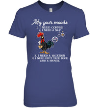 Load image into Gallery viewer, I Need Coffee A Nap A Vacation Duct Tape Hope And A Showel Ladies Tee

