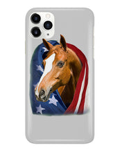 Load image into Gallery viewer, Horse Covered Into USA Flag Meaningful Gift For Men Phone case
