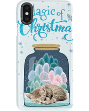 Load image into Gallery viewer, Cat In Bottle Magic Christmas Design Gift For Cat Lovers Phone case

