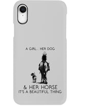 Load image into Gallery viewer, A Girl Her Dog Her Horse It's A Beautiful Thing Phone case
