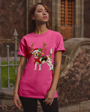 Load image into Gallery viewer, Beagle Gorgeous Reindeer Xmas Lights Gift For Dog Lovers Guys Tee
