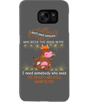 Load image into Gallery viewer, Cow I Need Somebody Who Sees The Crazy And Still Wants Me Phone case
