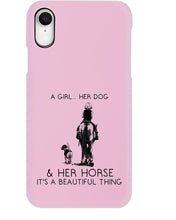 Load image into Gallery viewer, A Girl Her Dog Her Horse It's A Beautiful Thing Phone case
