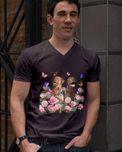 Load image into Gallery viewer, Gift For Dog LoversChesapeake Bay Retriever With Peonies Guys V-Neck
