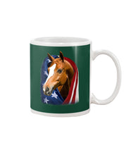 Load image into Gallery viewer, Horse Covered Into USA Flag Meaningful Gift For Men Mug
