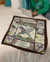 Load image into Gallery viewer, Like A Butterfly I Am Growing And Changing Gift For October Girl Fleece Blanket
