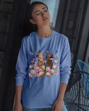 Load image into Gallery viewer, Gift For Dog LoversChesapeake Bay Retriever With Peonies Unisex Long Sleeve
