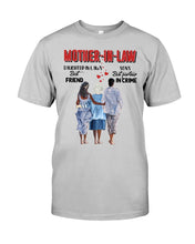 Load image into Gallery viewer, Daughter In Law's Best Friend Son's Best Partner In Crime Gift For Mom In Law Guys Tee
