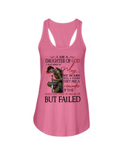 Load image into Gallery viewer, I'm Daughter Of God I Was Born In May My Scars Tell A Story Ladies Flowy Tank
