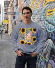 Load image into Gallery viewer, Beautiful Pig With Sunflowers Gift For Pig Lovers Sweatshirt
