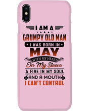 Load image into Gallery viewer, I'm A Grumpy Old Man I Was Born In May With My Heart Phone case
