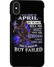 Load image into Gallery viewer, I Was Born In April My Scars Tell Me A Story Trending Phone case
